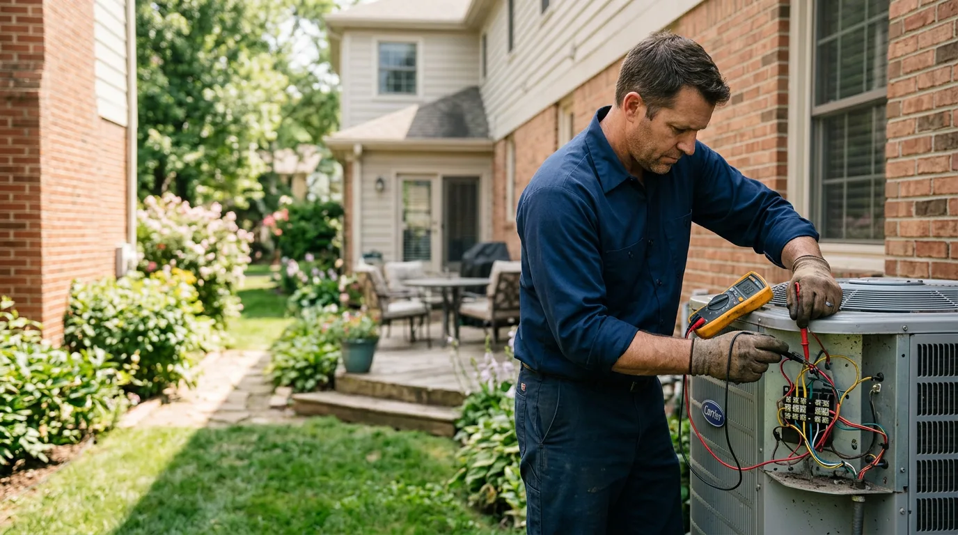 HVAC technician working near Howell, UT